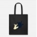 Rabbit Hand Shadow Black Tote Bag